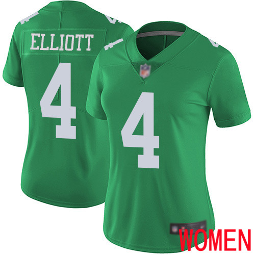 Women Philadelphia Eagles #4 Jake Elliott Limited Green Rush Vapor Untouchable NFL Jersey Football->youth nfl jersey->Youth Jersey